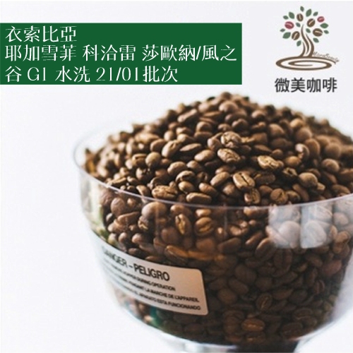 [微美咖啡]1磅650元,耶加雪菲 科洽雷 莎歐納/風之谷 G1 水洗(衣索比亞)淺焙咖啡豆,滿500元免運,新鮮烘焙